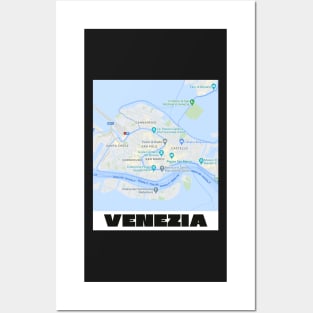 Venezia map (2) Posters and Art